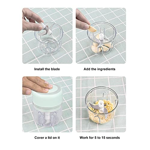 Electric Garlic Chopper - 250ml USB Rechargeable