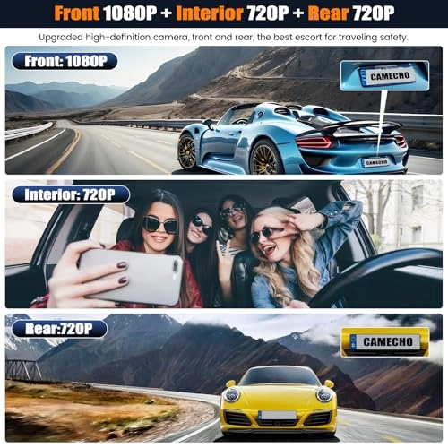 9.66 Inch Mirror Dash Cam - 1080P