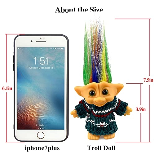 Lucky Troll Doll - 7.5in Wool Black