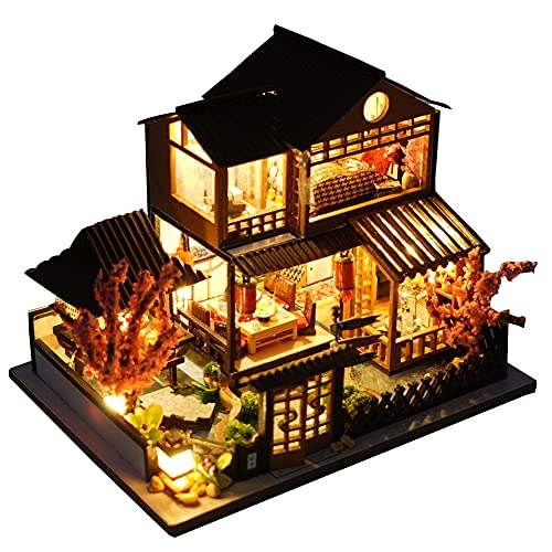 Miniature Wooden Dollhouse - Japanese Style Villa