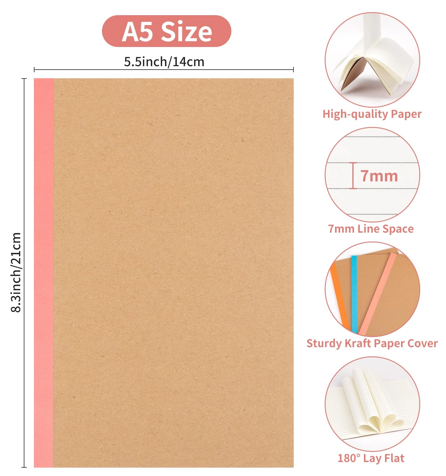 Composition Notebook A5 - Lined 30 Sheets