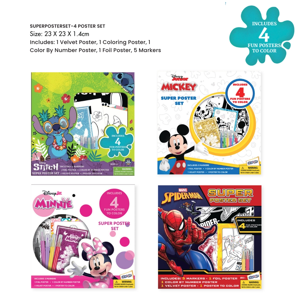 Mickey Super Poster Set - 23 x 23 x 1.4 cm