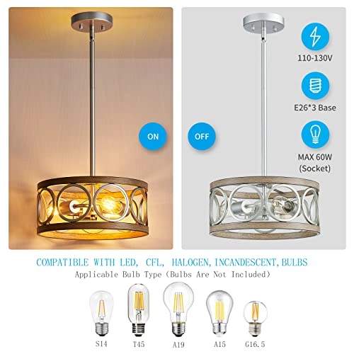Modern Drum Chandelier - 41.3"