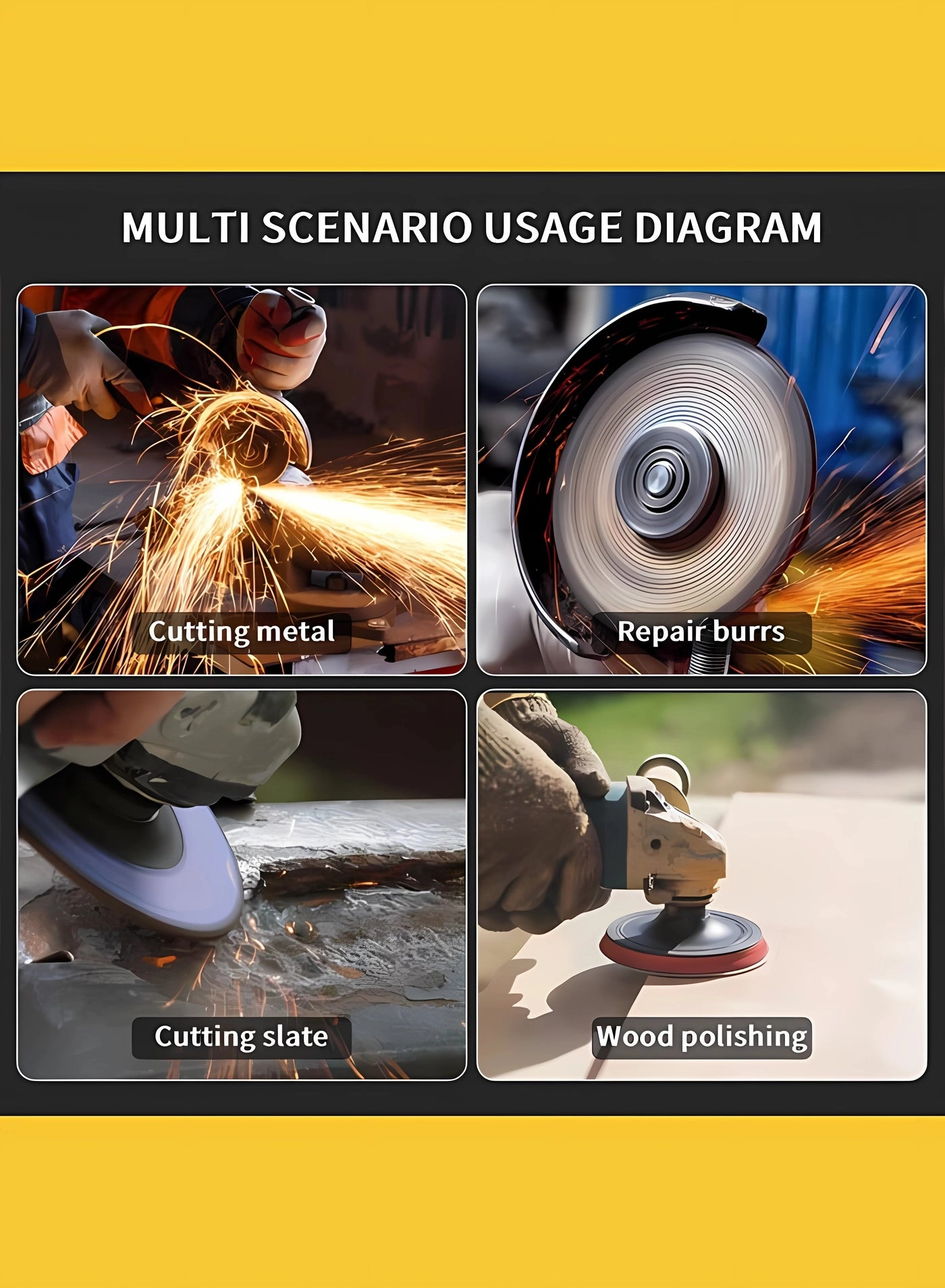 Angle grinding machine - 900W 125MM + Electric drill - 3/8-inch brushless