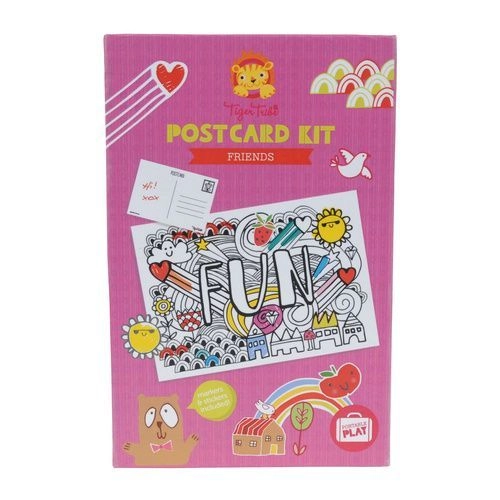 Tiger Tribe Postcard Kit Friends- 3+ years 30 pcs