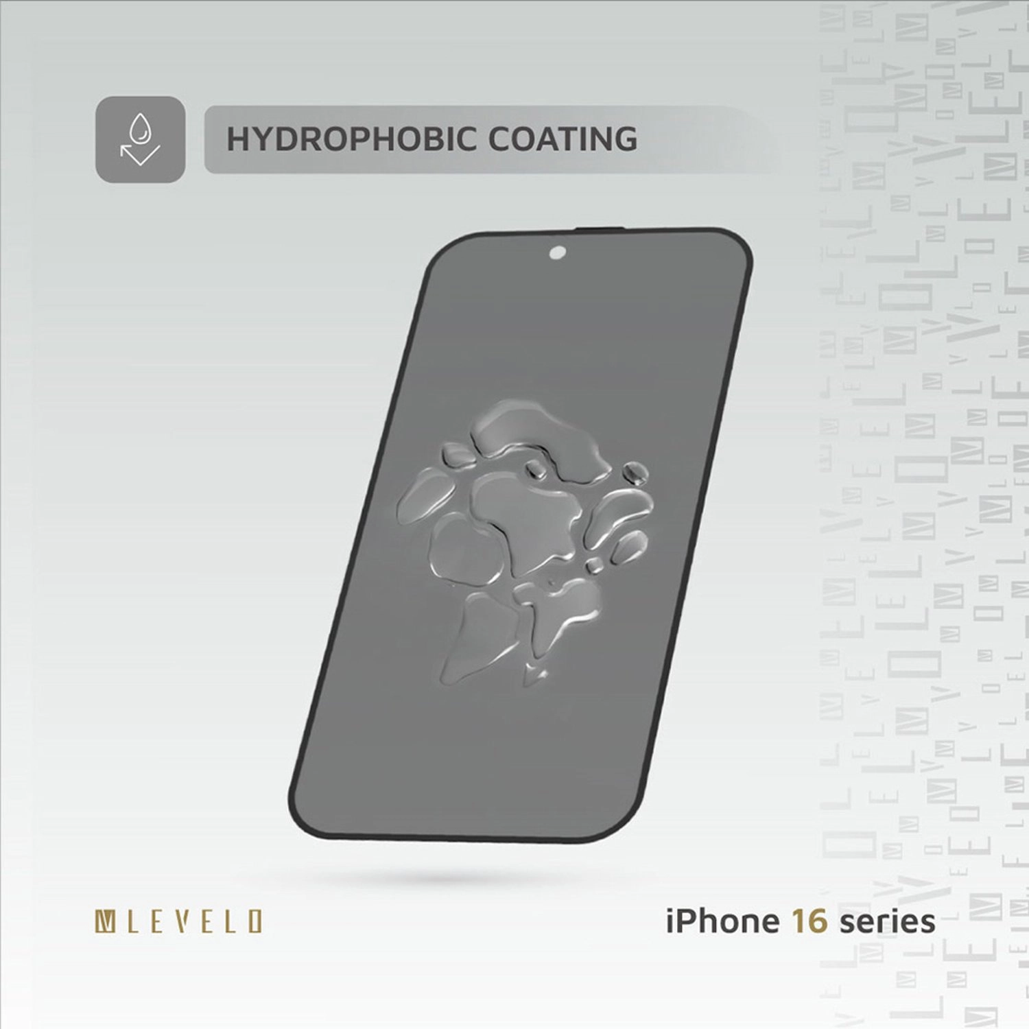 Privacy Silicone Aluminum Glass Screen Protector for iPhone 16 Pro Max