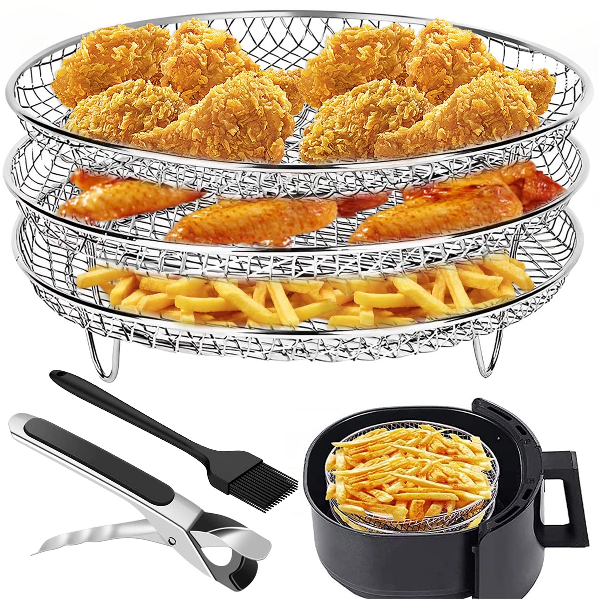 Air Fryer Rack - 304 Food Grade Stainless Steel 3 piece(s)
