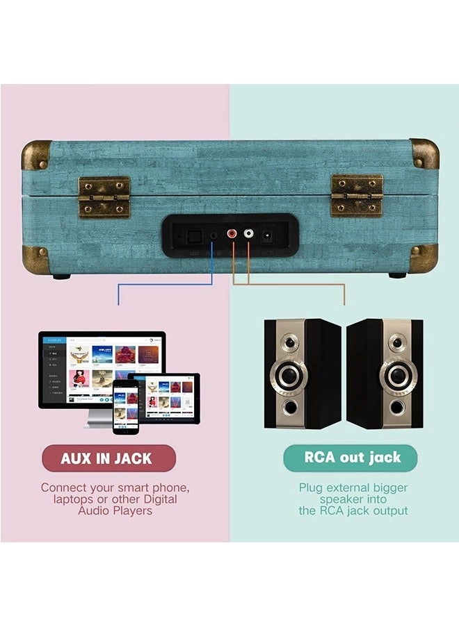 Turntable - Bluetooth 2 Speakers 3-Speed