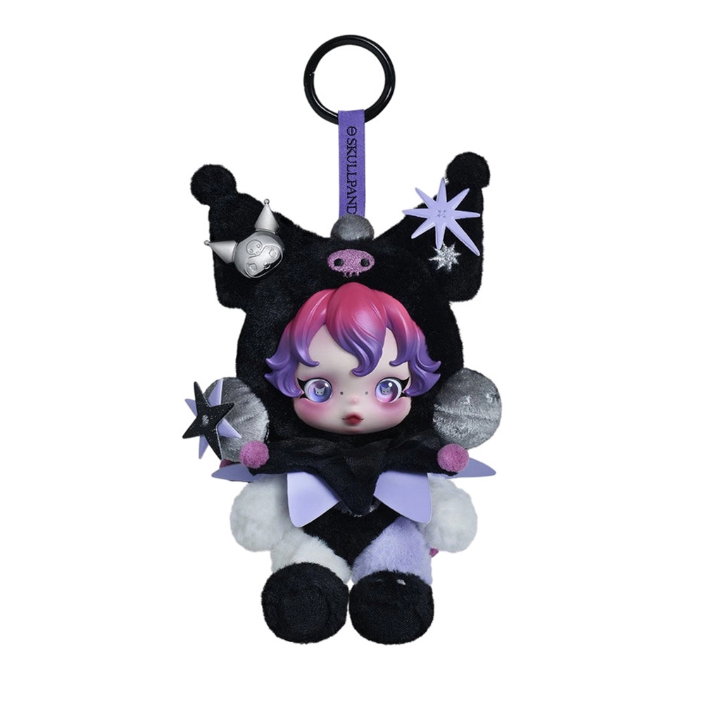 POP MART Skull Panda X Kuromi 13.5 cm Plush Pendant