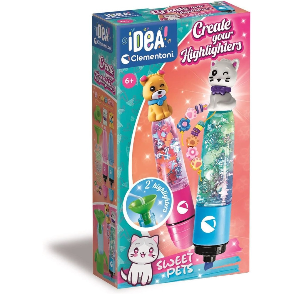 Clementoni Idea Highlighter Sweet Pets - 3 pieces