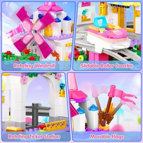 roller coaster building set - Pink ABS Plastic