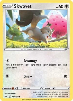 Pokémon Pokemon Skwovet 127/198 SWSH Chilling Reign - English