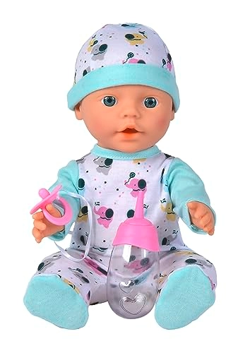 New Born Baby Elephant Doll - Drinking and Wet Function Bottle and Dummy Ages 2+