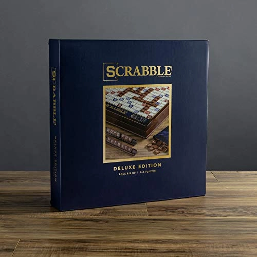 Scrabble Deluxe - Wood Mahogany finish
