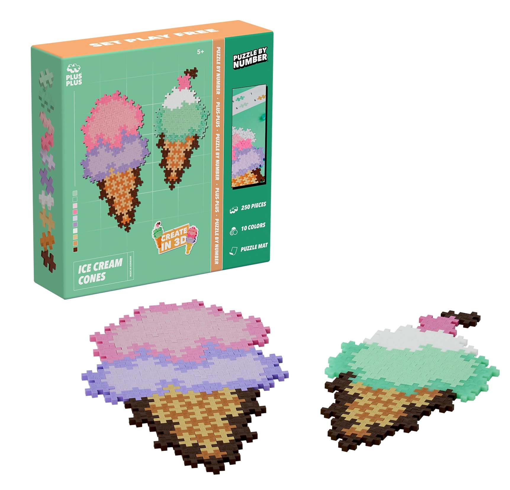 Plus-Plus Ice Cream Cones Puzzle (4346) - 250 pcs