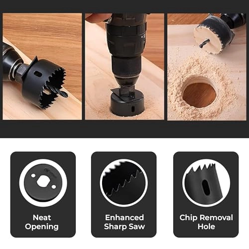 Hole Saw Set - 19-64mm wood metal plastic plywood PVC