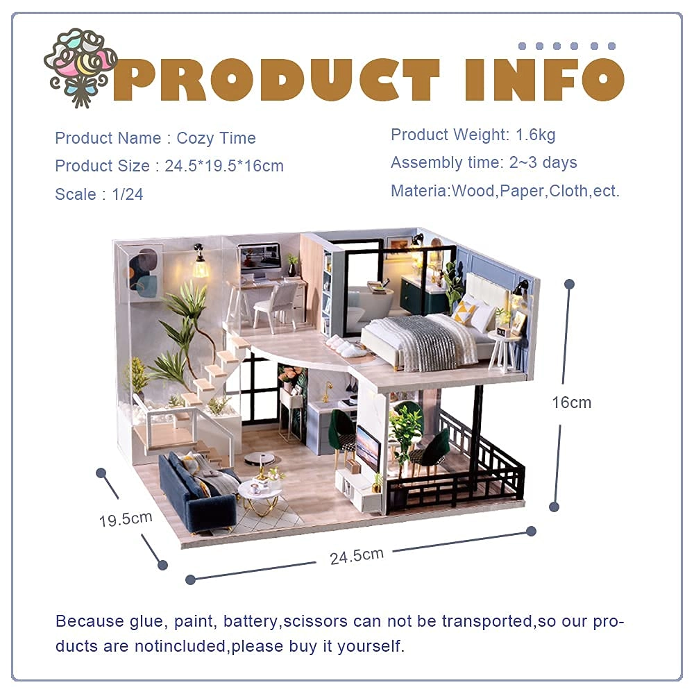 DIY Miniature House Kit - Magic Workshop 1:24
