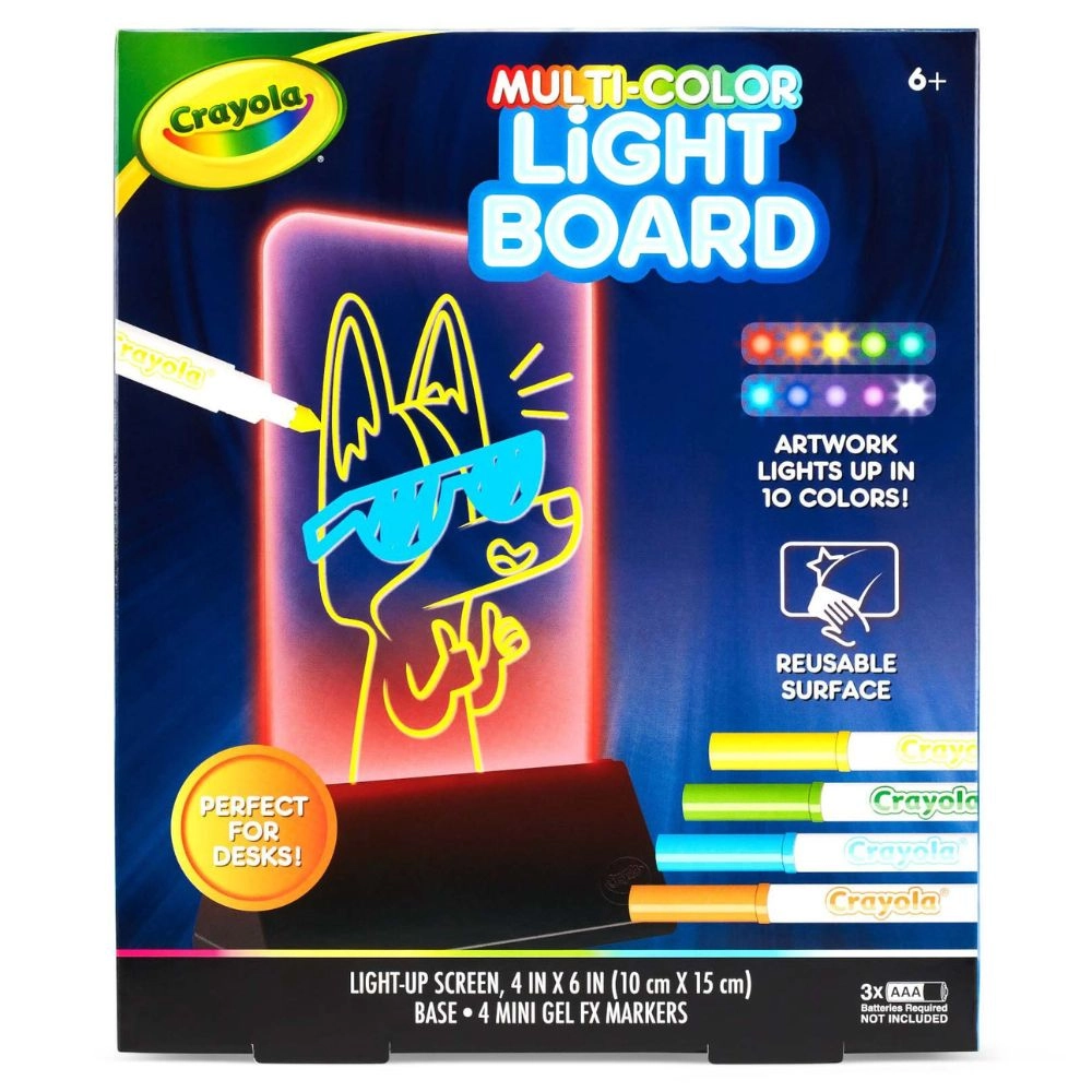 Crayola Multi Color Light Board - 1 Base, 4 Gel FX Markers, and 1 Instruction Sheet