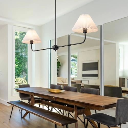Modern Linear Chandelier - Dimmable