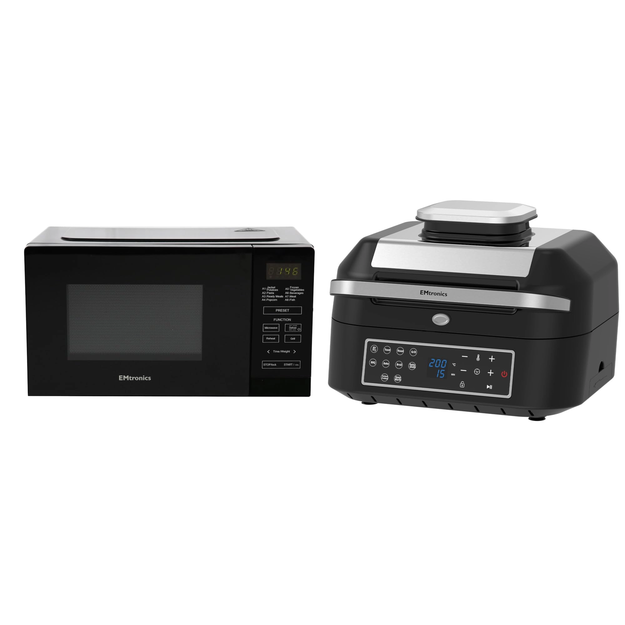 emtronics Health Grill EMAFG63 + Microwave EMMW20A-B