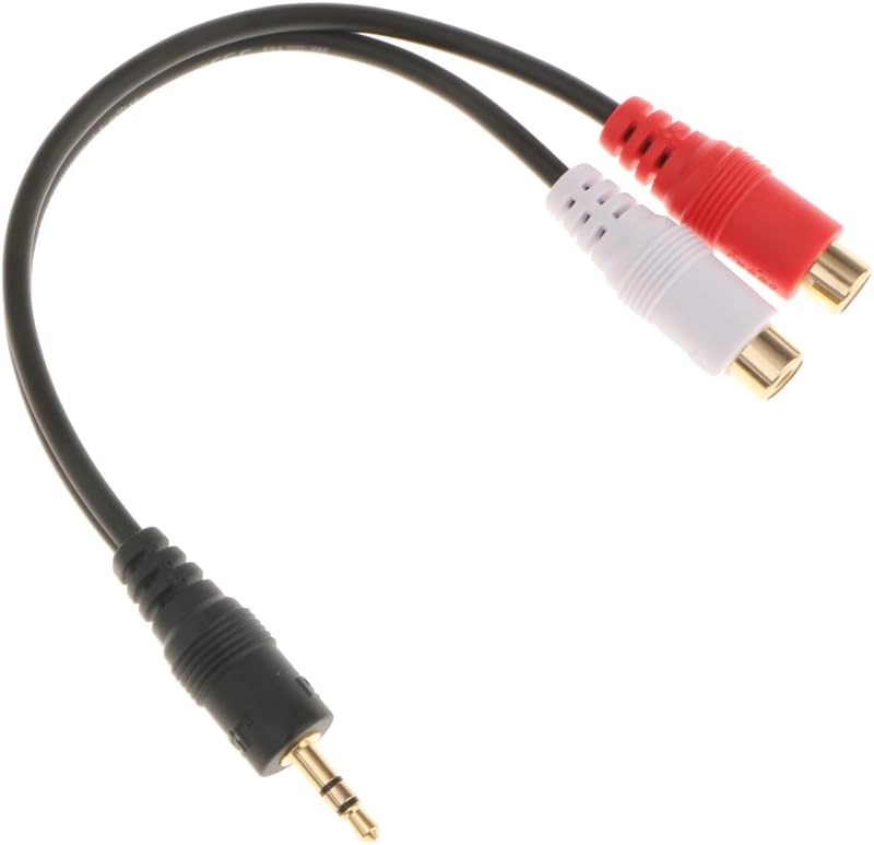 3.5mm Stereo Aux Male to 2RCA Adapter - 0.2meter