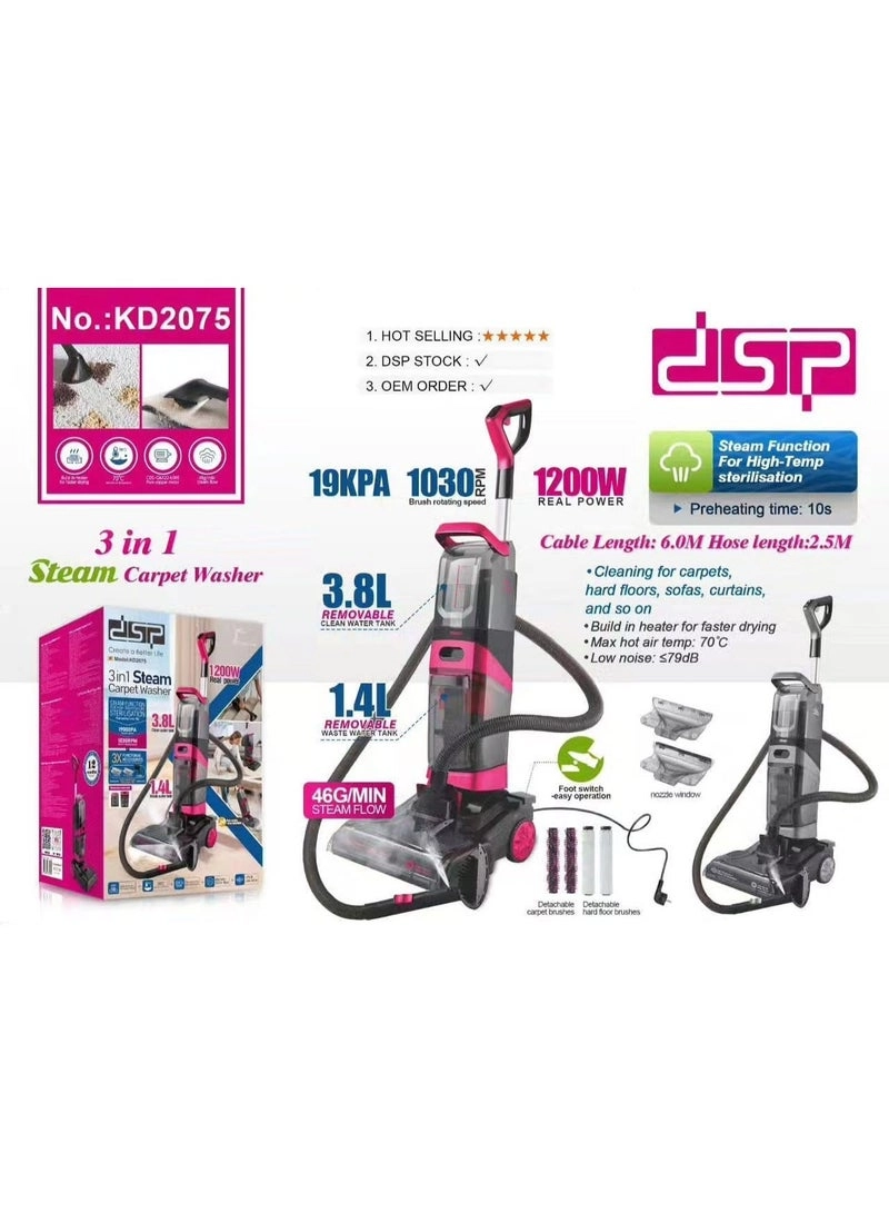 Steam Carpet Washer - 3.8L 1.4L