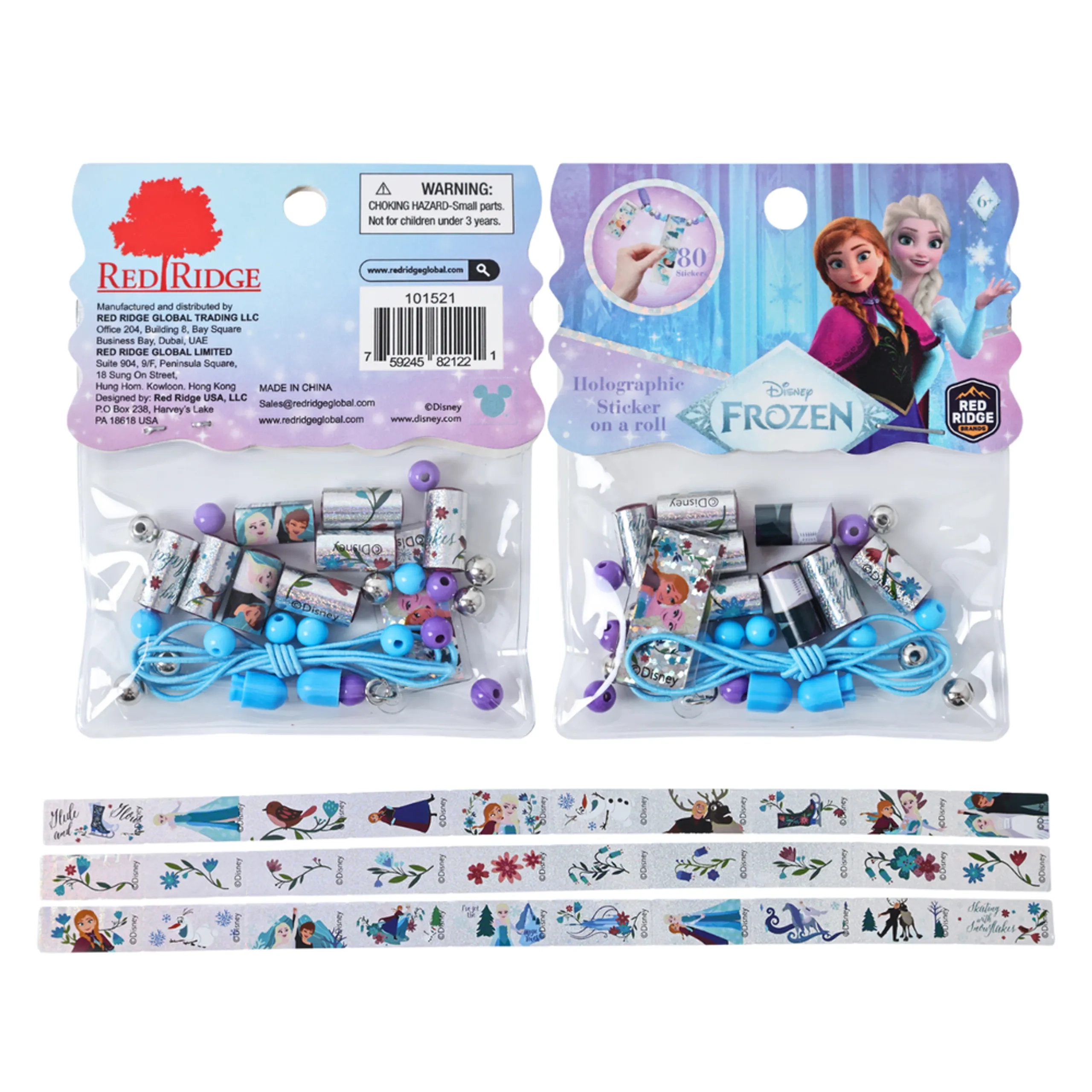 Frozen Holographic Sticker On A Roll Bracelet Making Craft Set - 80pc Multicolor