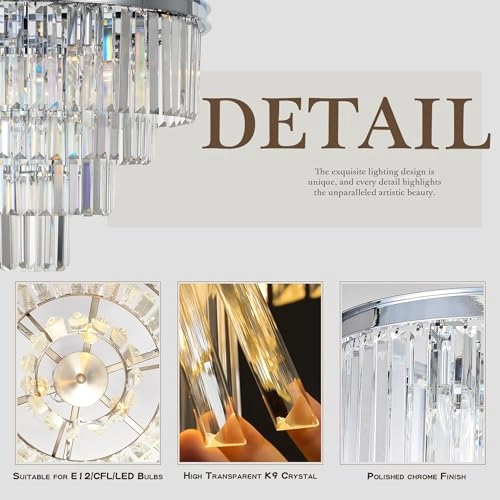 4-Tier Chandelier - Dimmable