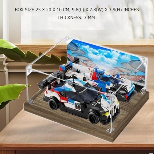 Acrylic Display Box for LEGO 76922 Dual Racing Machine Models - 5 Panels