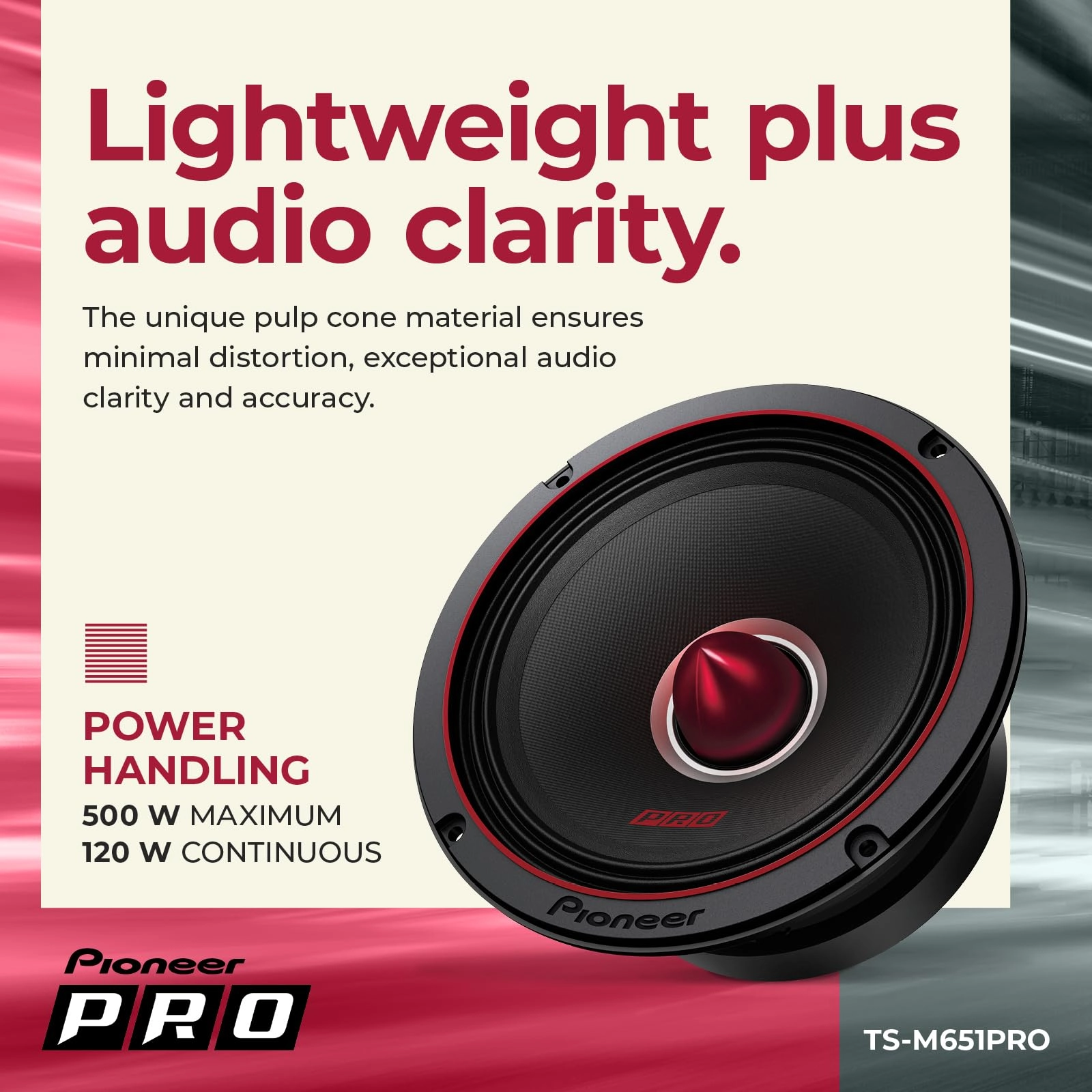 TS-M651PRO - 6-1/2” Car Audio Speakers