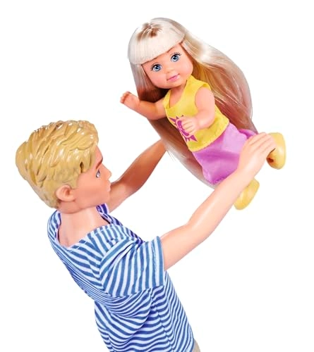 Steffi Love - Pregnant 30 cm + Kevin + Evi Love - 12 cm + Baby + Pram - 11-Piece Accessories