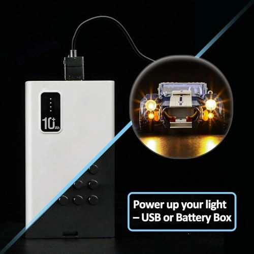 LED Light for LEGO 10357 Icons Shelby Cobra 427 S/C - Plastic