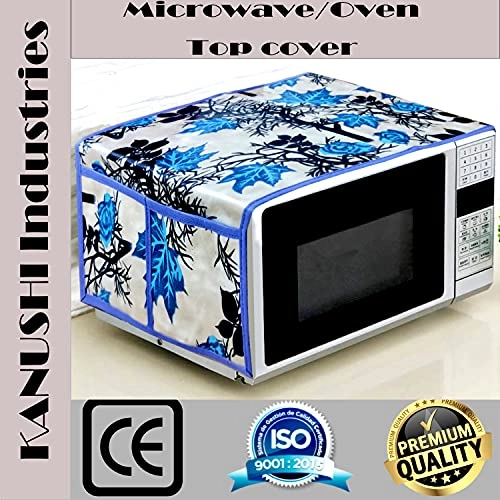 Microwave/Oven Top Cover - 4 Utility Pockets Polyester