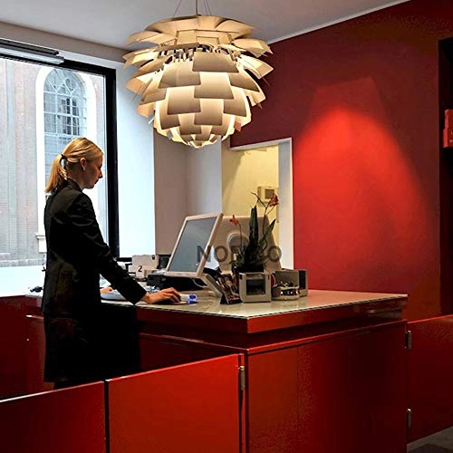 Creativity Personality Chandelier - E27 1-Light Outer white inner chrome 38*40cm