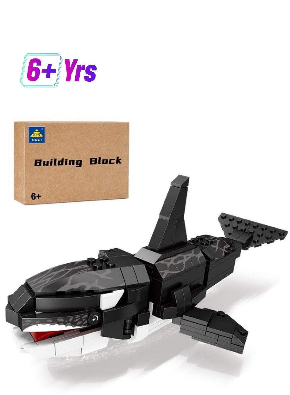 Kazi Sea Animal Building Blocks - Animals Orca