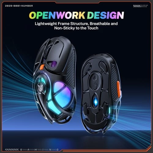 Tri-Mode Wireless Gaming Mouse - 2.4G/Bluetooth/USB-C