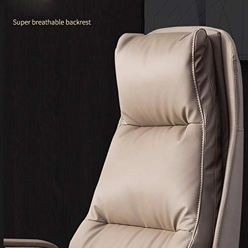 Desk Chair - PU Leather Brown High Back