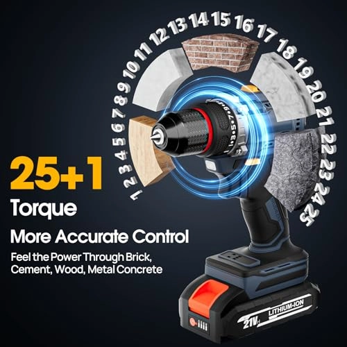 Cordless Drill Set - 2.0Ah 21V