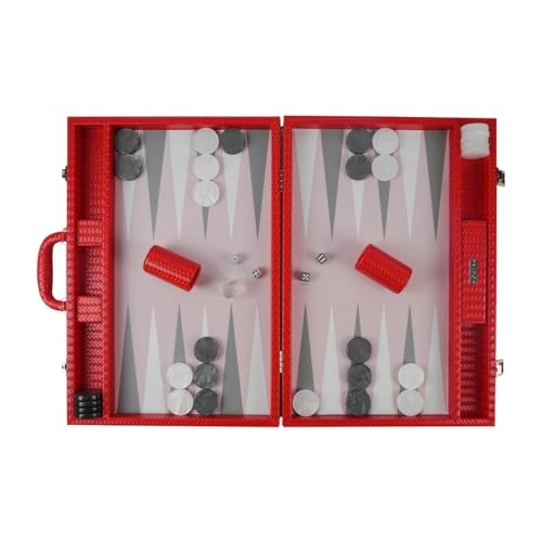 Backgammon Set - 20 inch 44mm Checkers Vegan Leather