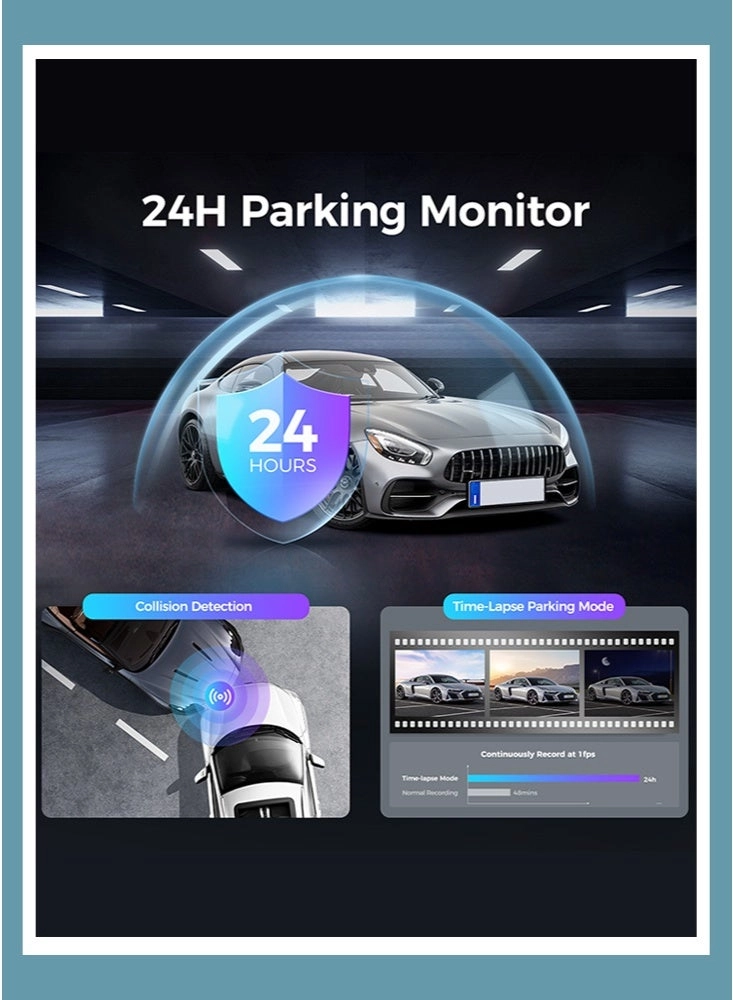 Dash Cam Dual Channel Car Camera - 4K 1080P