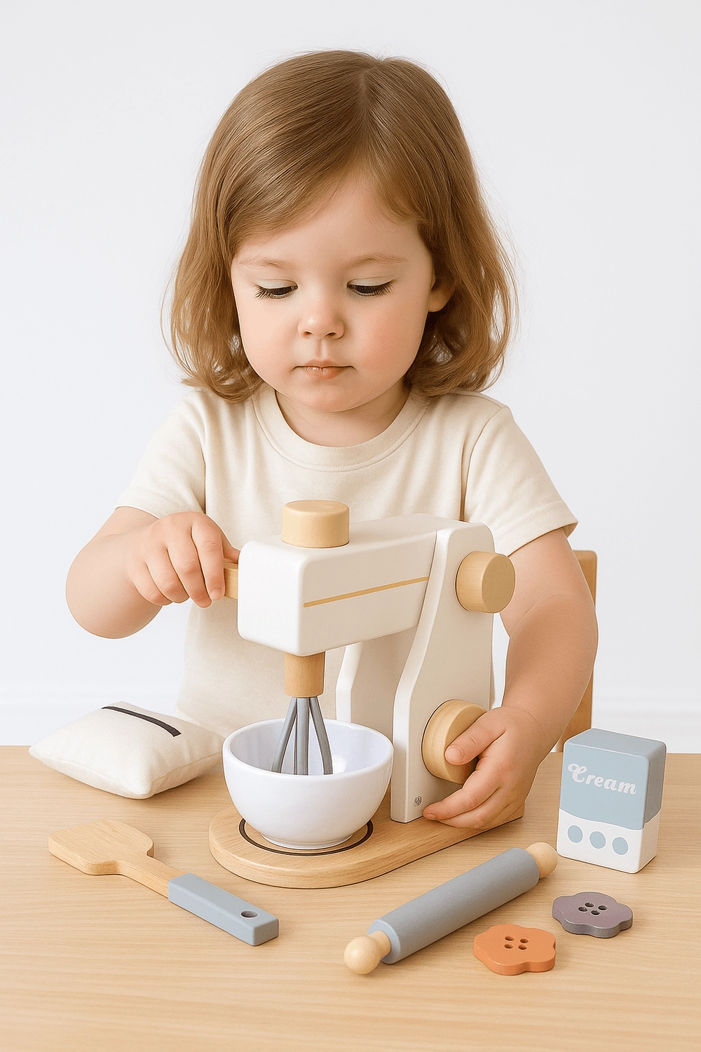 Kids Wooden Mixer Playset (5551007-TC8157)