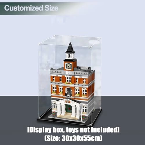 Acrylic transparent display box - suitable for LEGO City Hall 10224 3mm