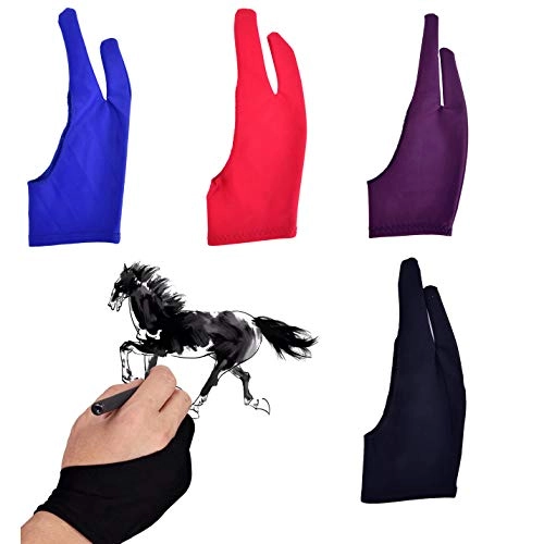 Artist Drawing Glove - Two Finger 4 Pack Free Size