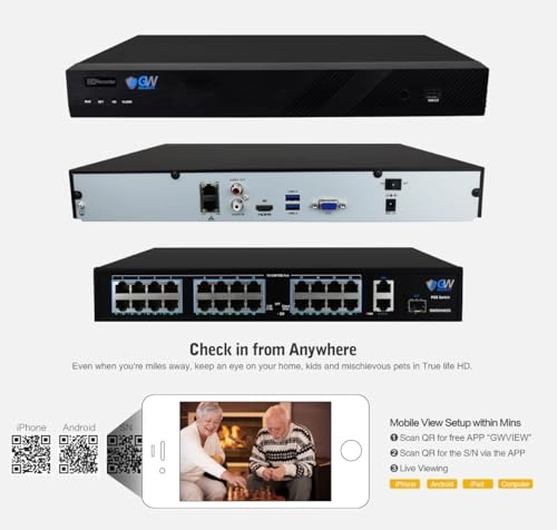 4232S - 32-Channel 4K NVR 8TB + 5091IP - 5MP 1920p + CAT60 - 60FT CAT5E + CAT100 - 100FT CAT5E + SW2402G - 24 Ports PoE Switch