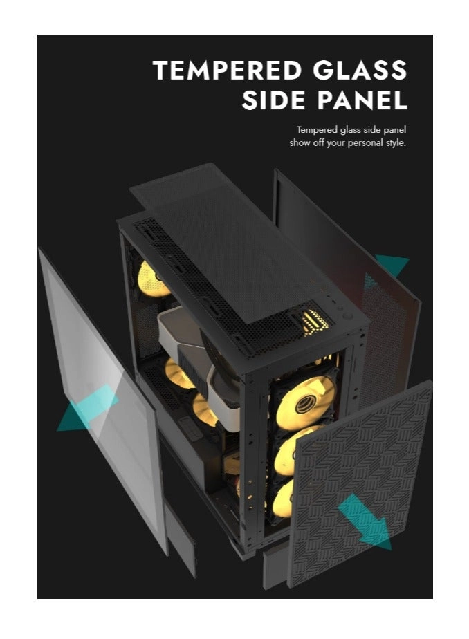DF5000 - tempered glass panels Mid Tower