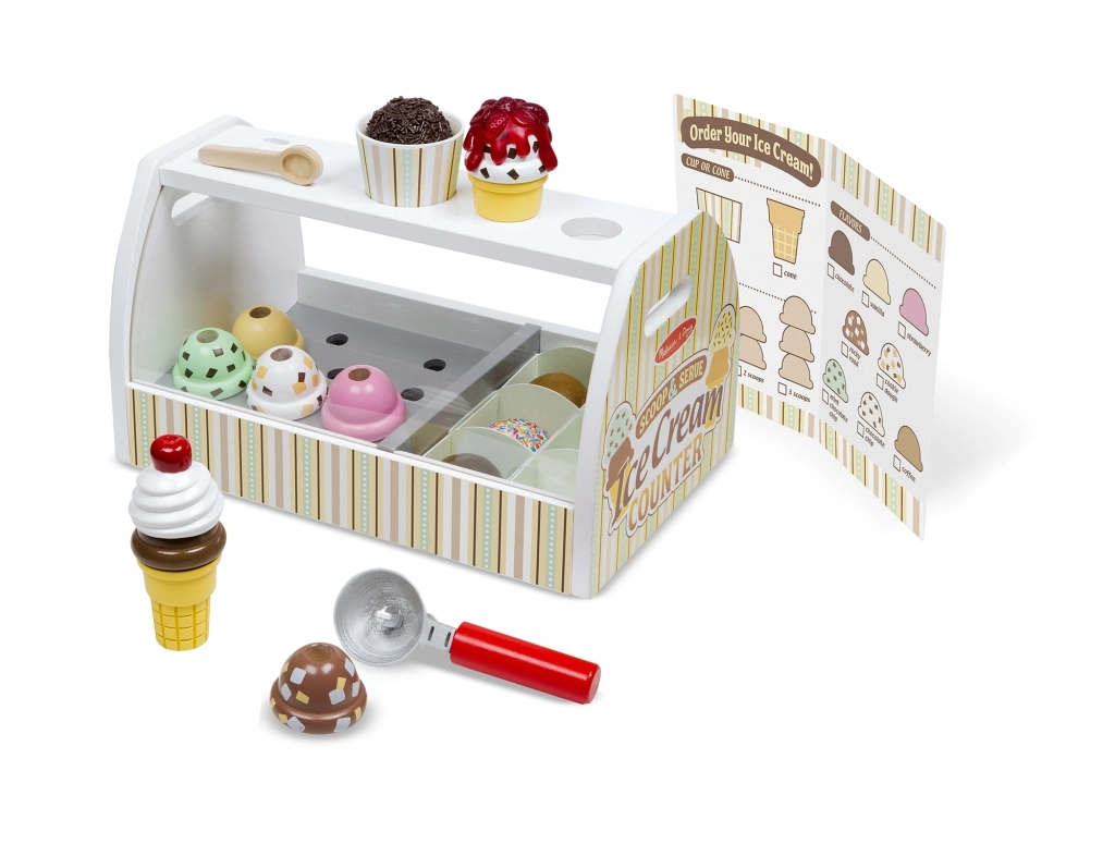 Melissa & Doug Scoop & Serve Ice Cream Counter - 20 pcs (MD-9286)