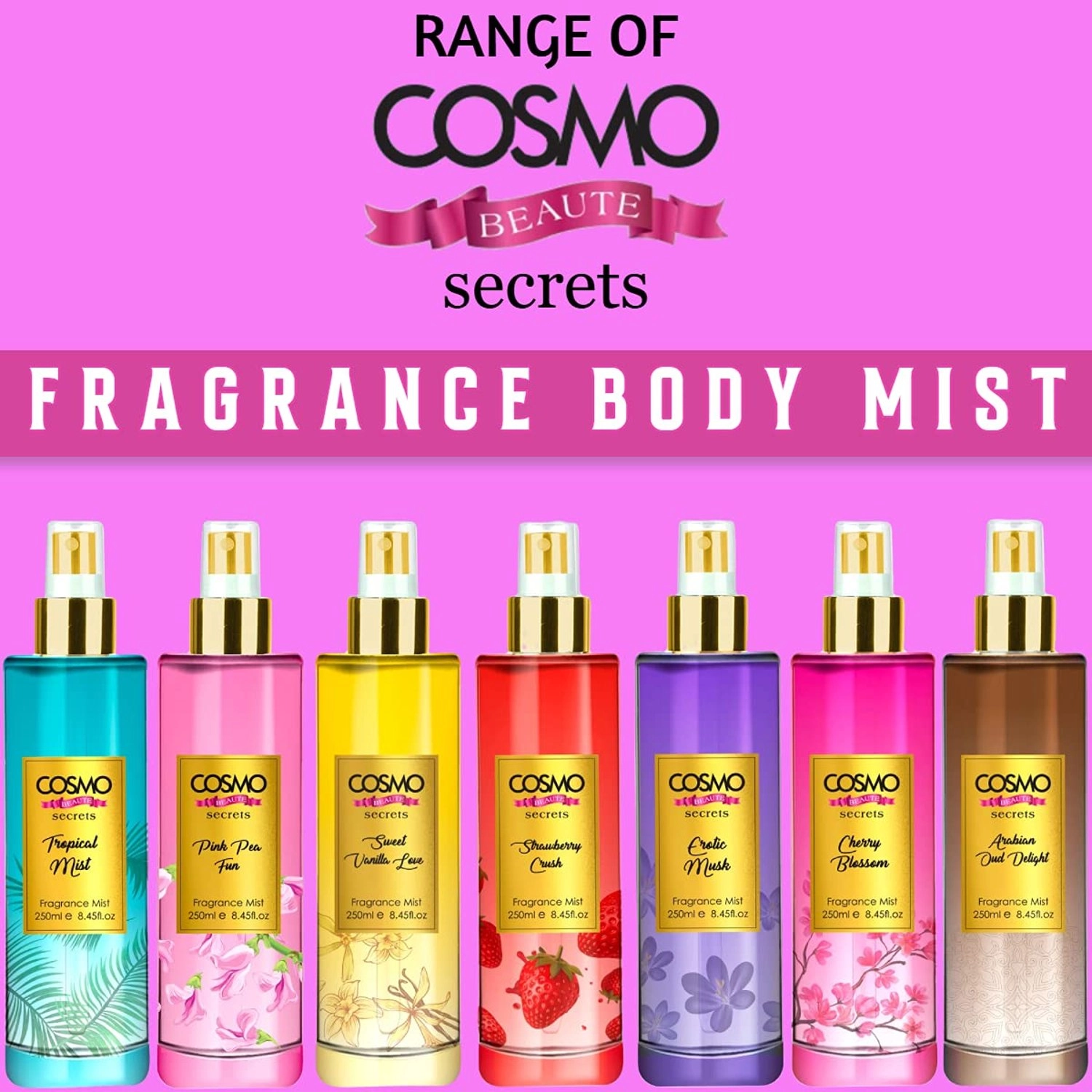 Beaute Pink Pea Fun Fine Fragrance Body Mist - 250ml