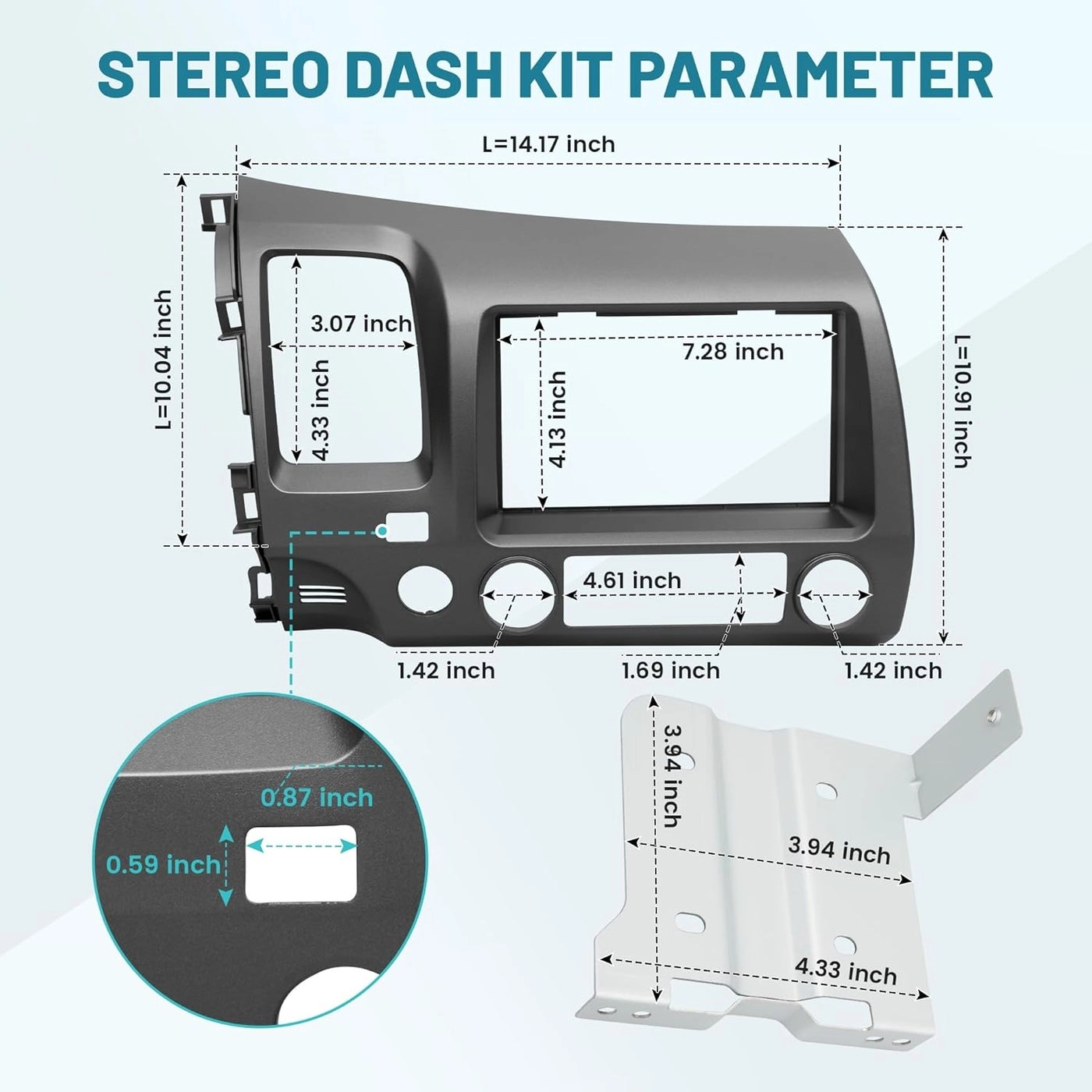 Double DIN Radio Dash Kit - Honda Civic 2006-2011