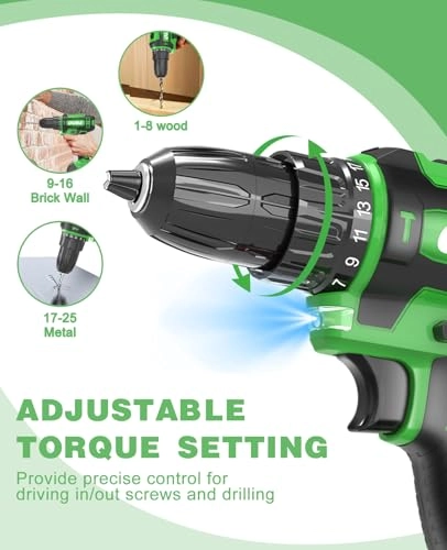 Power Drill Cordless - 2000 Milliamp Hours