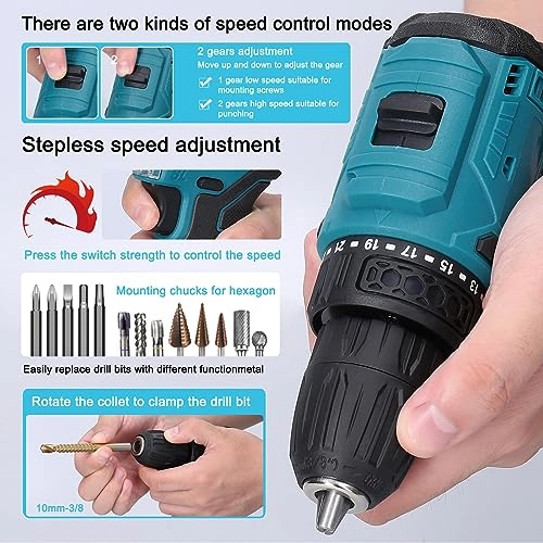 Cordless Driver Drill - 2000mAh
